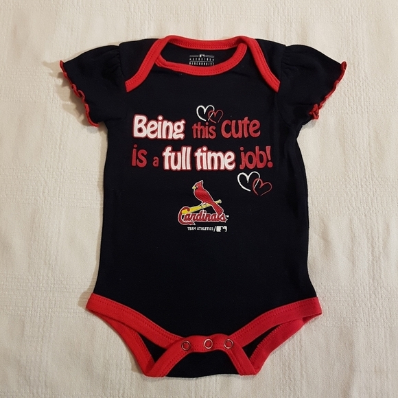 St. Louis Cardinals girls undershirt diaper shirt 0-3 months - Picture 1 of 2